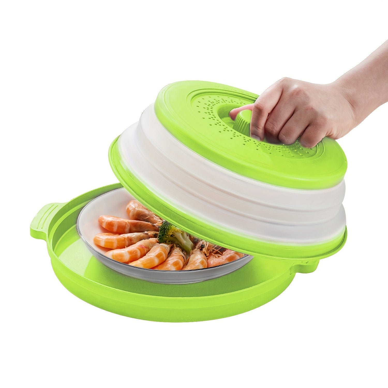 Collapsible Splatter-Proof Multifunctional Microwave Tray Set - ATSProducts