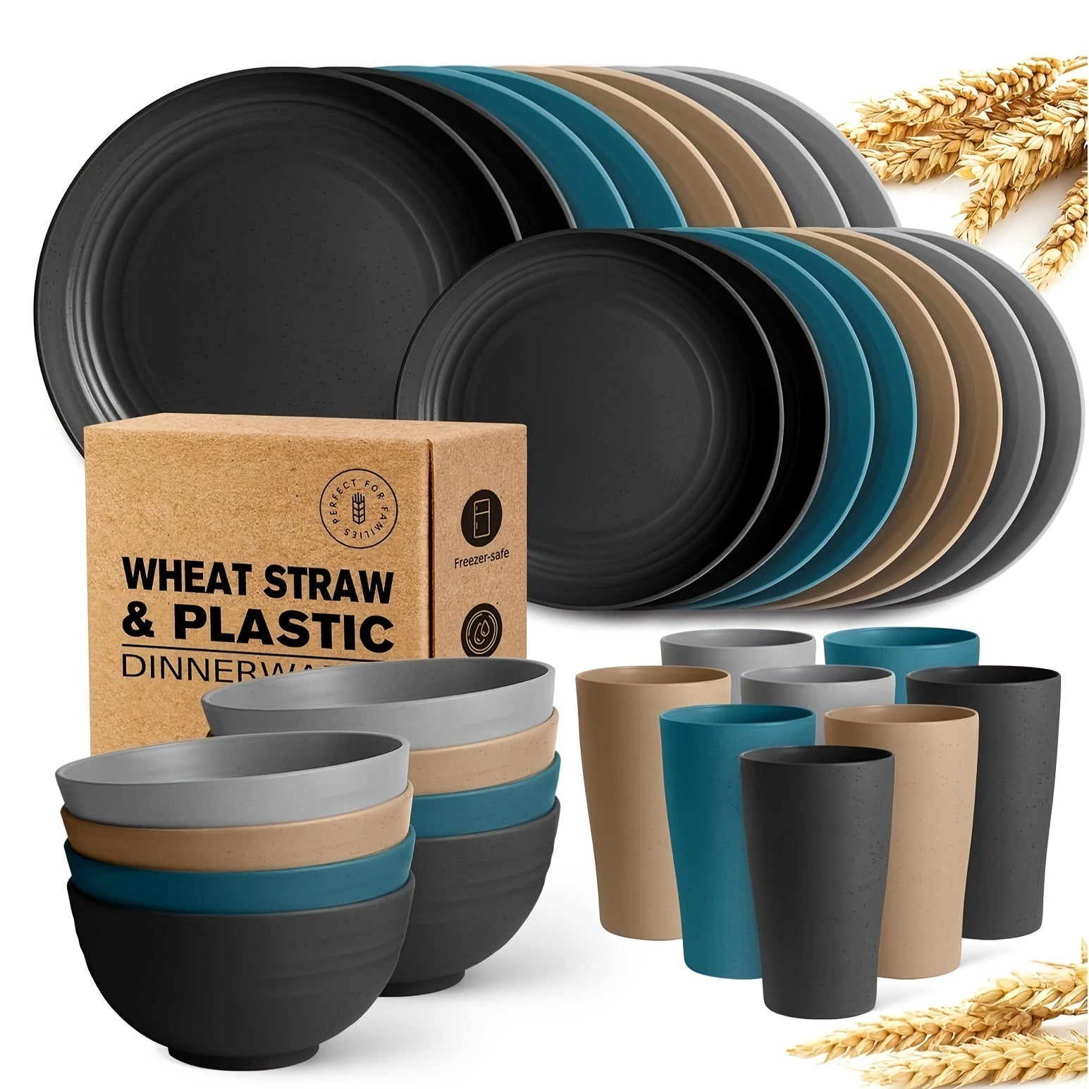 Teivio Plastic Dinnerware Set - ATSProducts