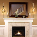 1PC Rustic Farmhouse Wall Lamp with Wood Shelf Bracket - ATSProducts