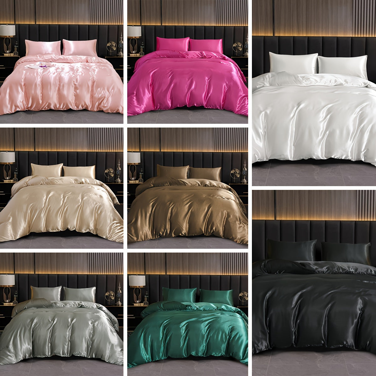 3-Piece Luxurious Satin Duvet Cover Set - ATSProducts