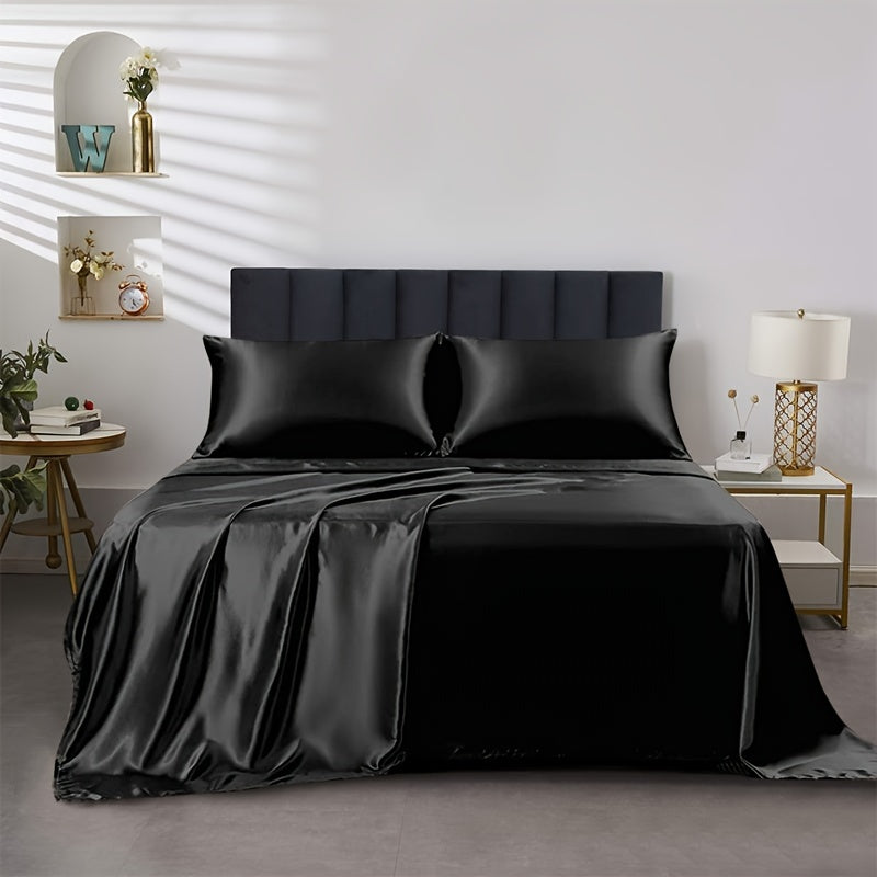 4pc Satin Bed Sheet Set - ATSProducts