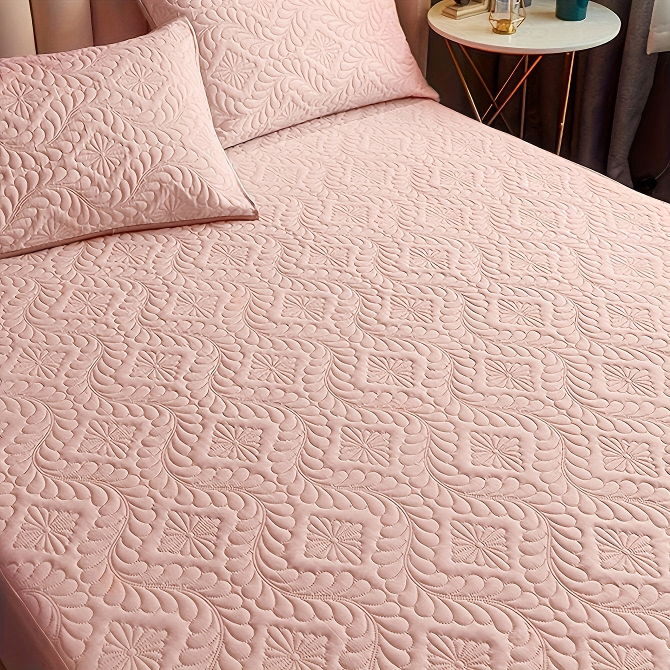 1pc Luxurious Embossed Fitted Sheet - ATSProducts