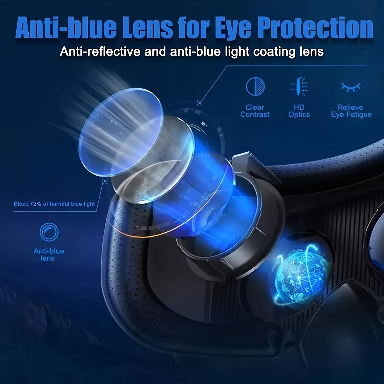 2pcs Adjustable 3D VR Headset With Controller - ATSProducts