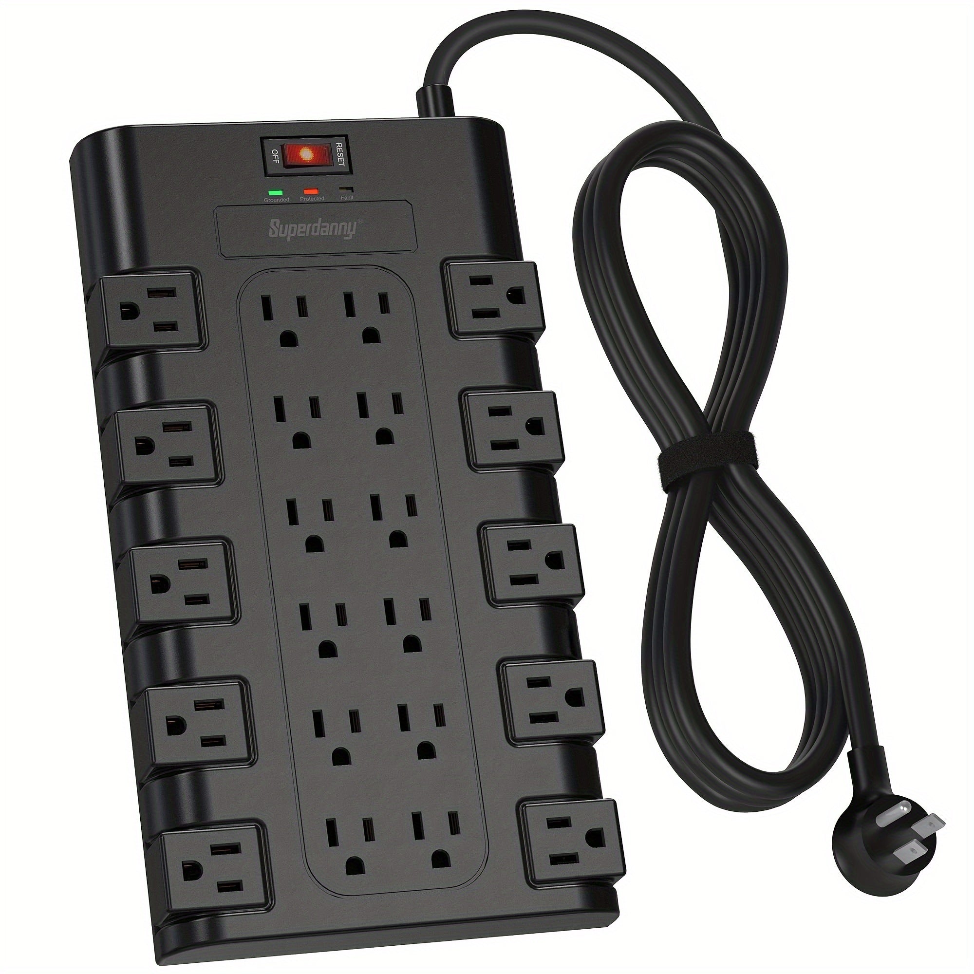 1875W/15A 6.5Ft Flat Plug Heavy Duty Surge Protector - ATSProducts
