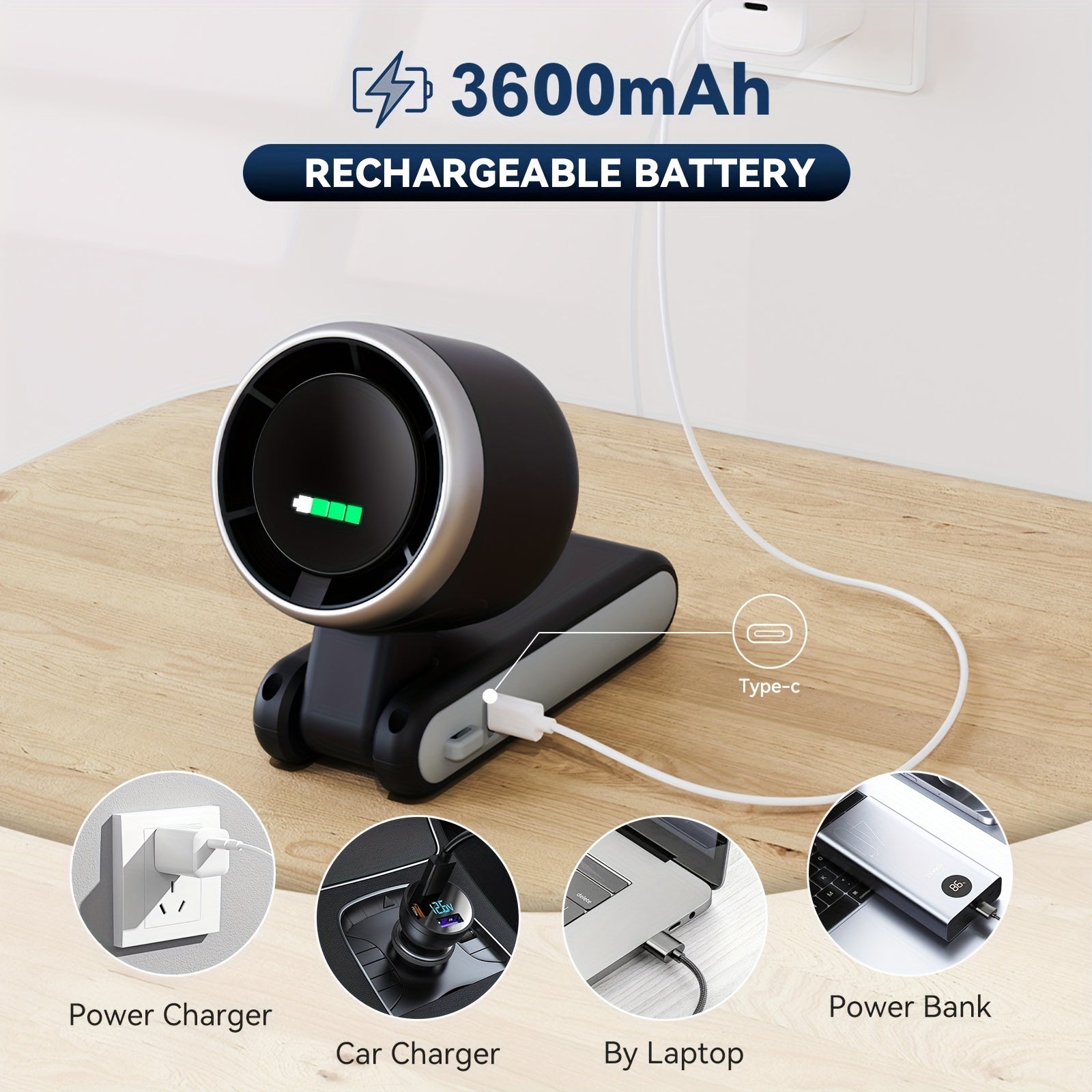 12-Hour Turbo Handheld Fan - ATSProducts