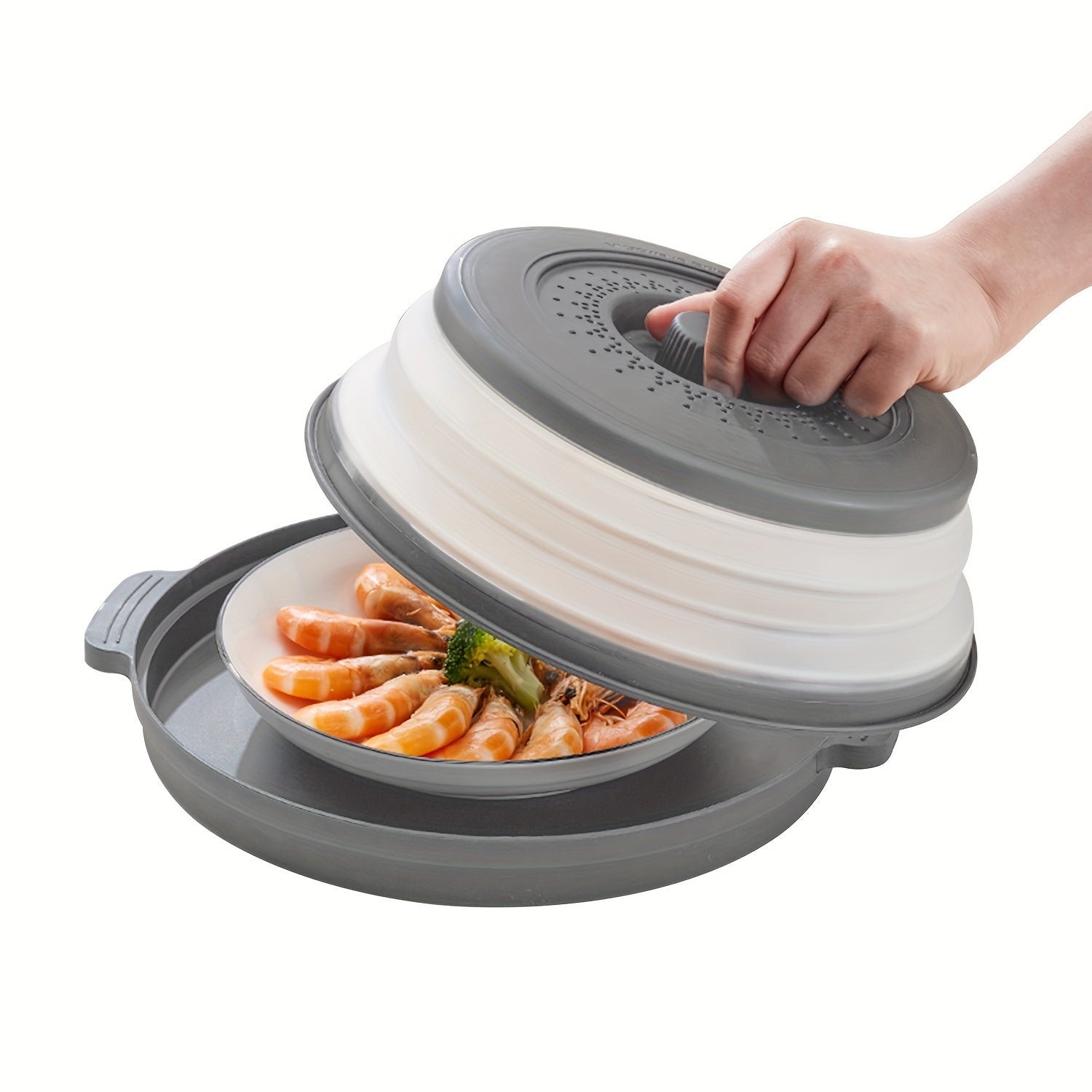 Collapsible Splatter-Proof Multifunctional Microwave Tray Set - ATSProducts