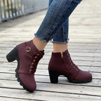 Block Heel Ankle Boots - ATSProducts