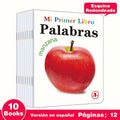 TeenyBaby Set Of 10 Spanish Language Books, My First Series Of Children's Identification Books - ATSProducts