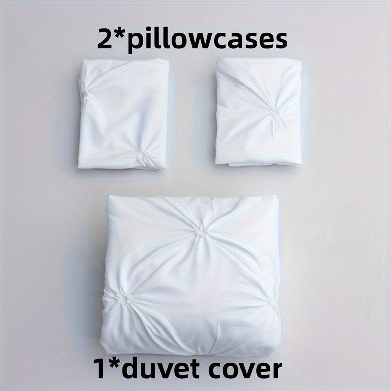3-Piece Soft Breathable Polyester Duvet Cover Set - ATSProducts