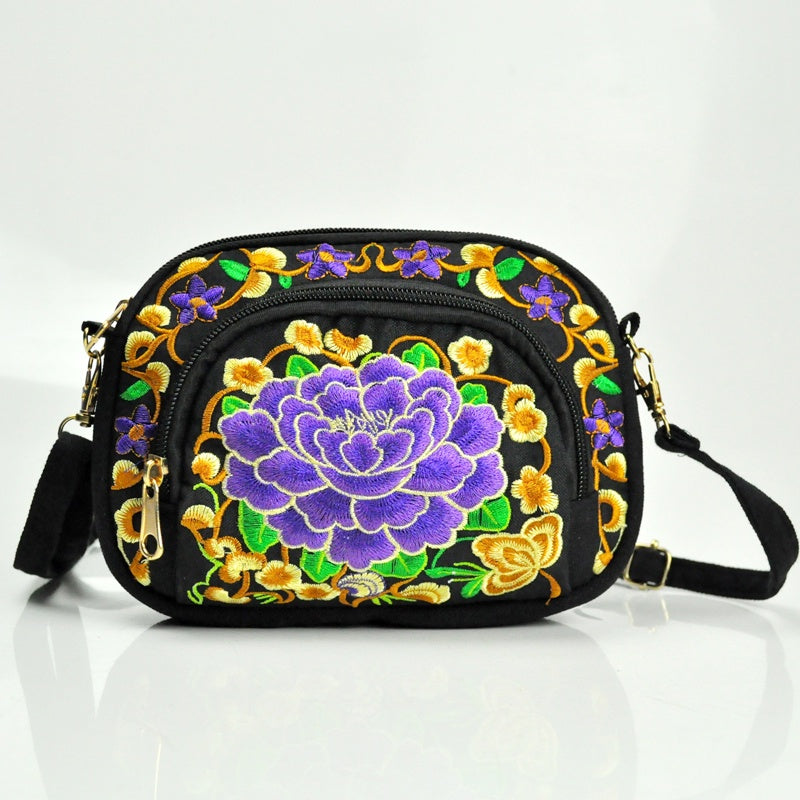 Vibrant Floral Embroidered Crossbody Bag - ATSProducts