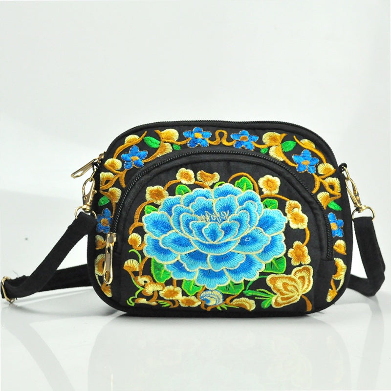 Vibrant Floral Embroidered Crossbody Bag - ATSProducts