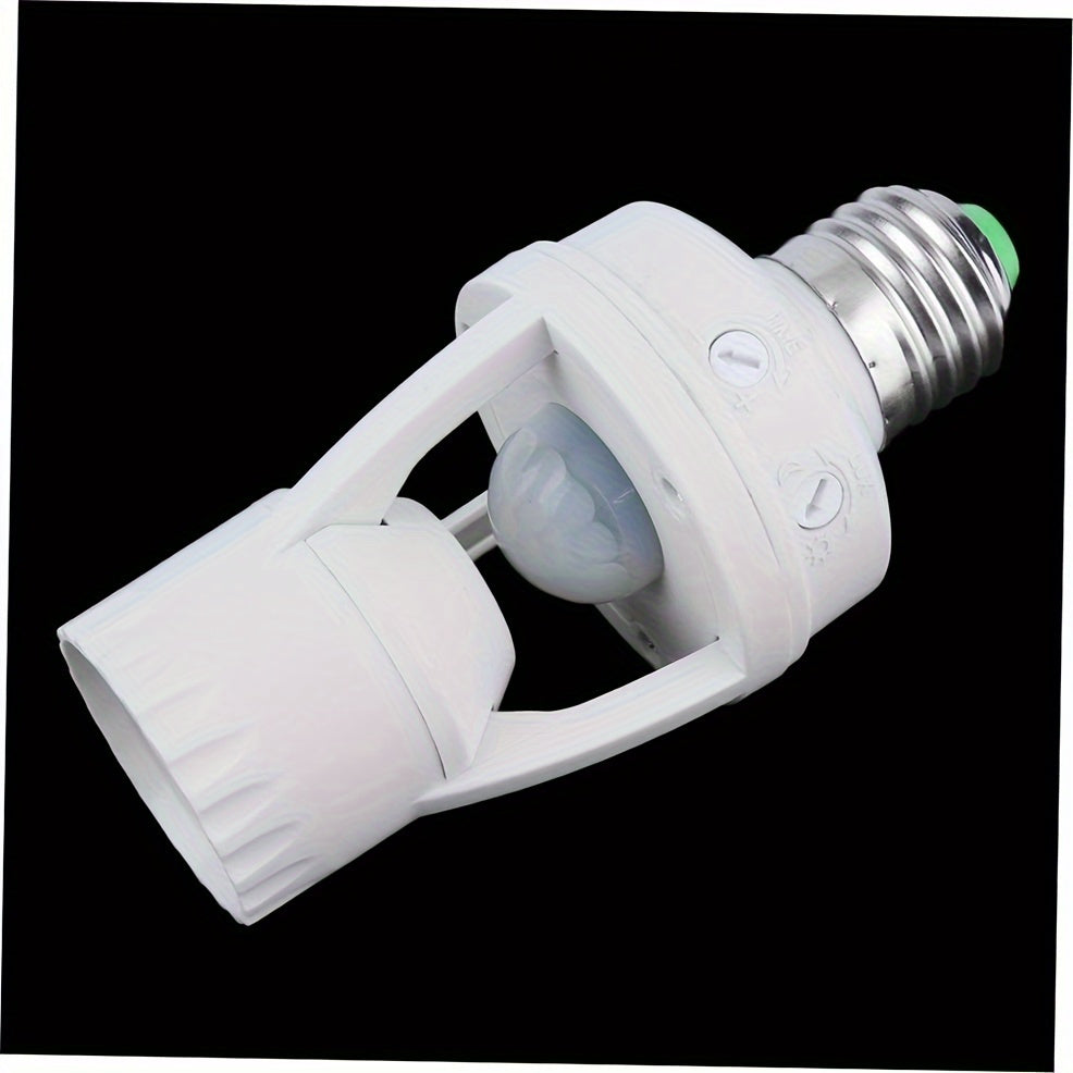 1pc Motion Sensor Light Bulb Holder With E27 Socket - ATSProducts