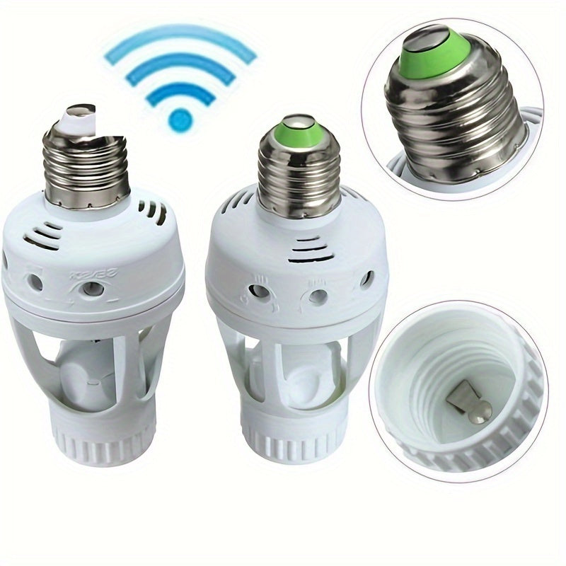 1pc Motion Sensor Light Bulb Holder With E27 Socket - ATSProducts