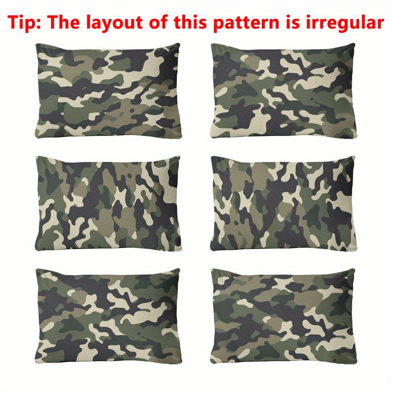 3pcs Camouflage Green Pattern Fitted Sheet Set - ATSProducts