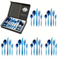 30 Pieces Blue Silverware Set - ATSProducts