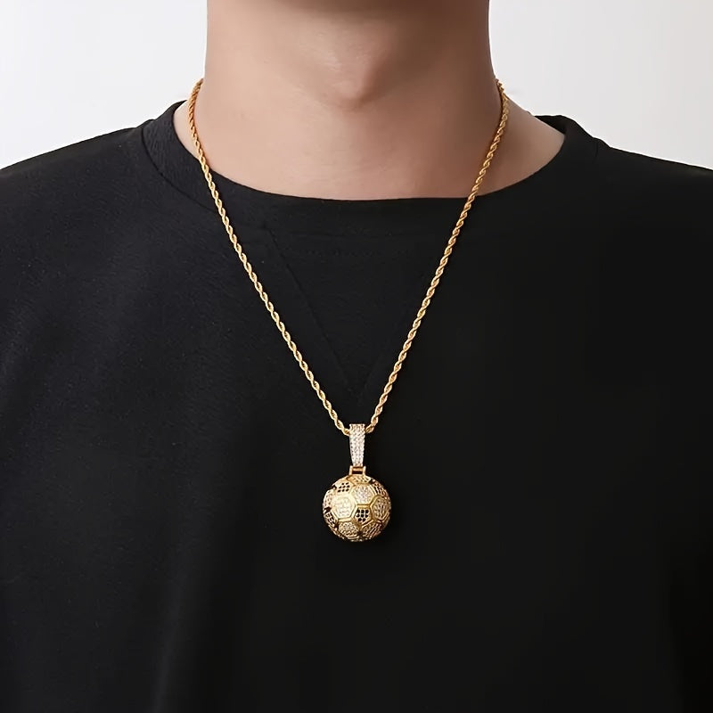 18K Gold Or Silver Plated Soccer Ball Pendant Necklace - ATSProducts