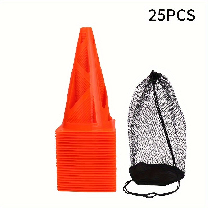 25pcs Multi-Color 9" Hollow Sports Training Cones - ATSProducts