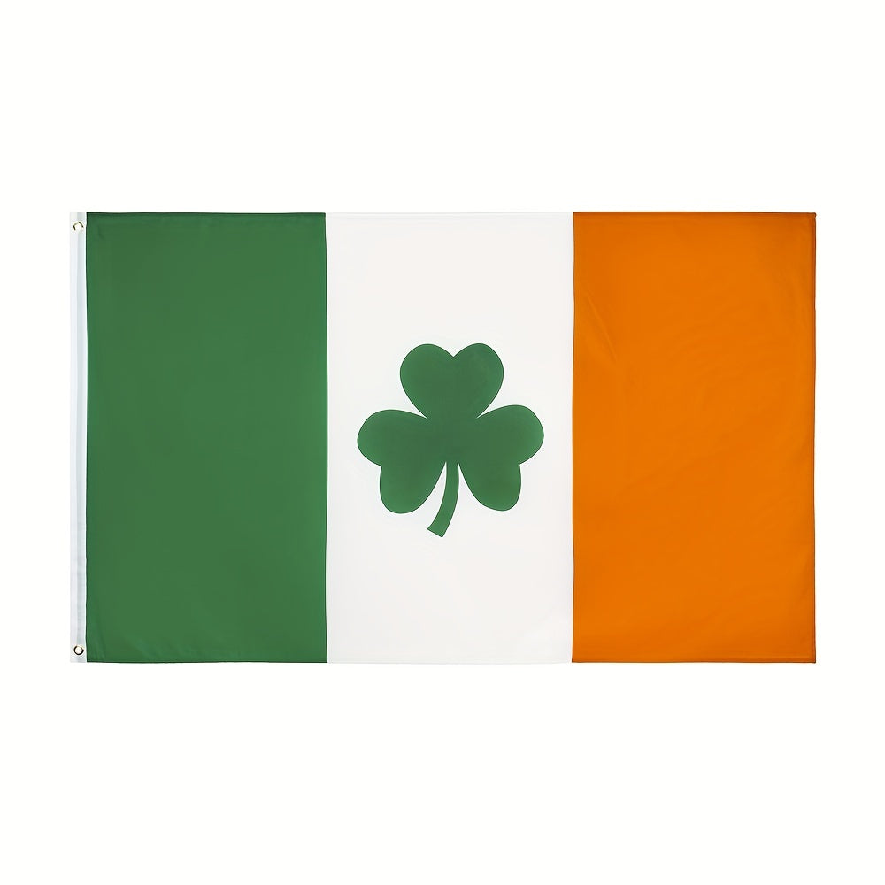0*150cm 3x5fts Ireland Irish Shamrock Flag - ATSProducts