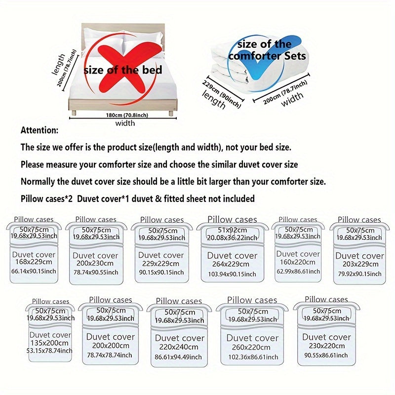 3pcs Stylish Tech-Themed Plaid Duvet Cover Set - ATSProducts