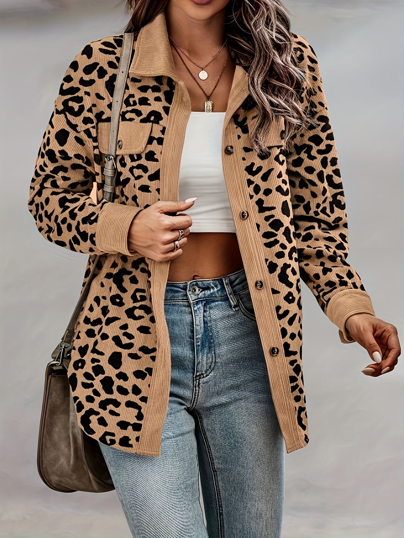 Women'S Y2K Leopard Print Jacket - ATSProducts