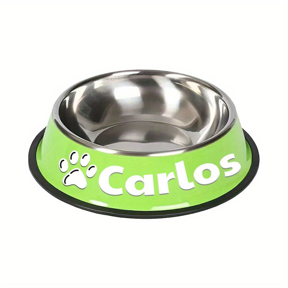 1pc Personalized Stainless Steel Dog Bowls - ATSProducts