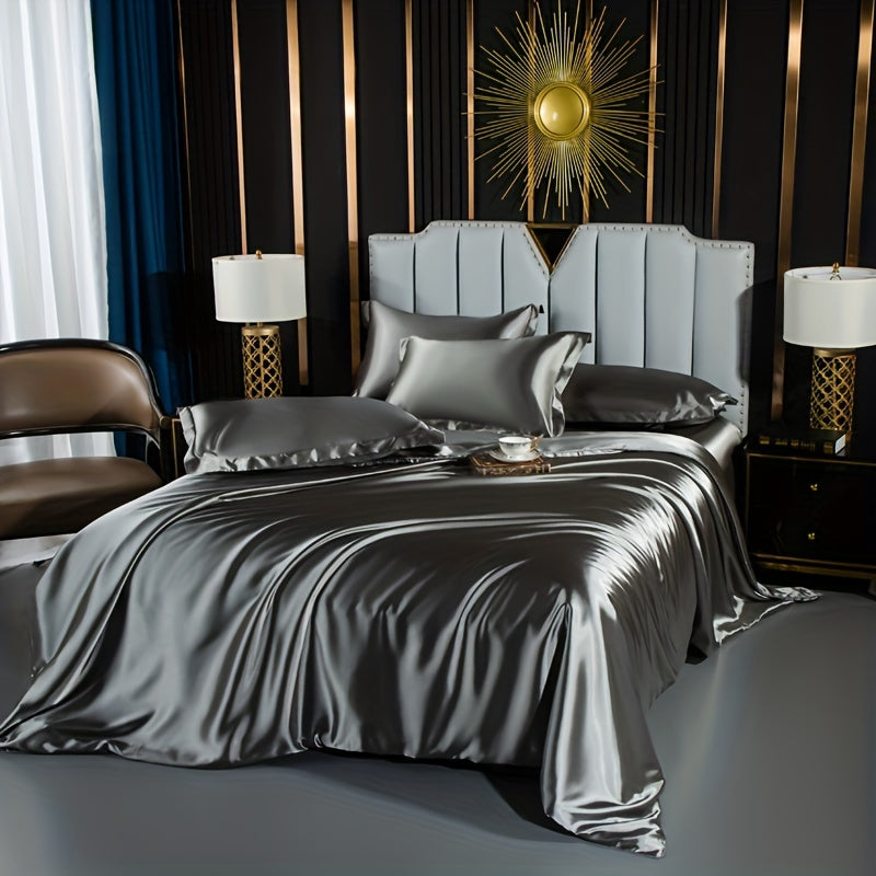 4pcs Luxury Stain Fitted Sheet Set - ATSProducts