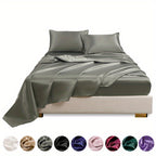 4pc Satin Bed Sheet Set - ATSProducts