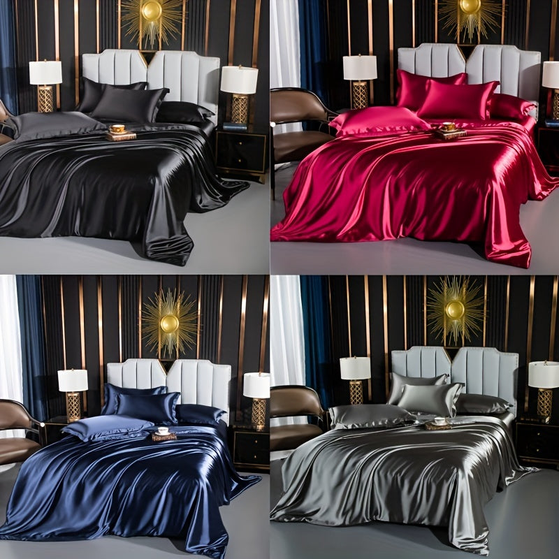4pcs Luxury Stain Fitted Sheet Set - ATSProducts