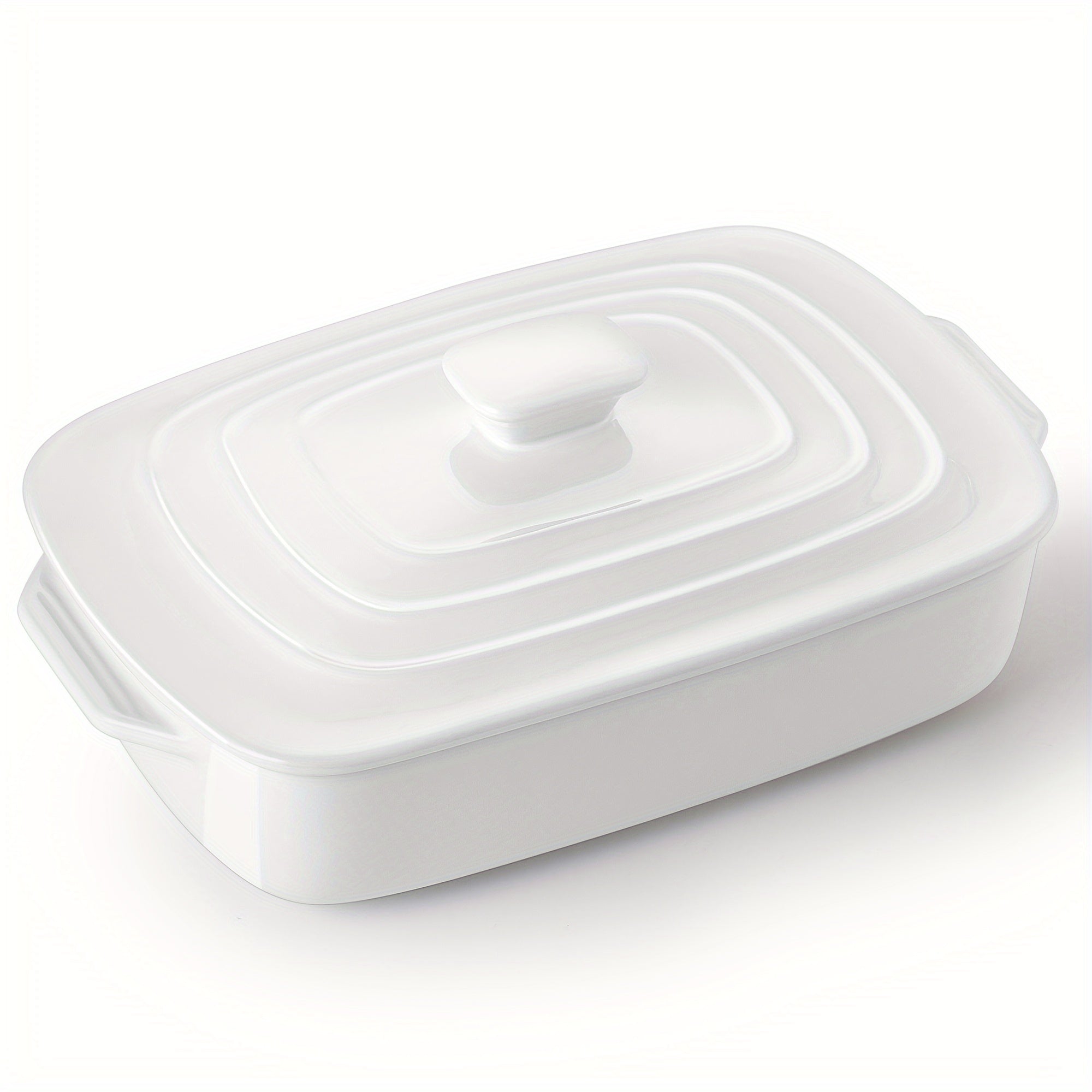 4Qt Large Ceramic Casserole Dish With Lid - ATSProducts