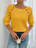Cable Button Sweater - ATSProducts