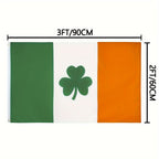 0*150cm 3x5fts Ireland Irish Shamrock Flag - ATSProducts