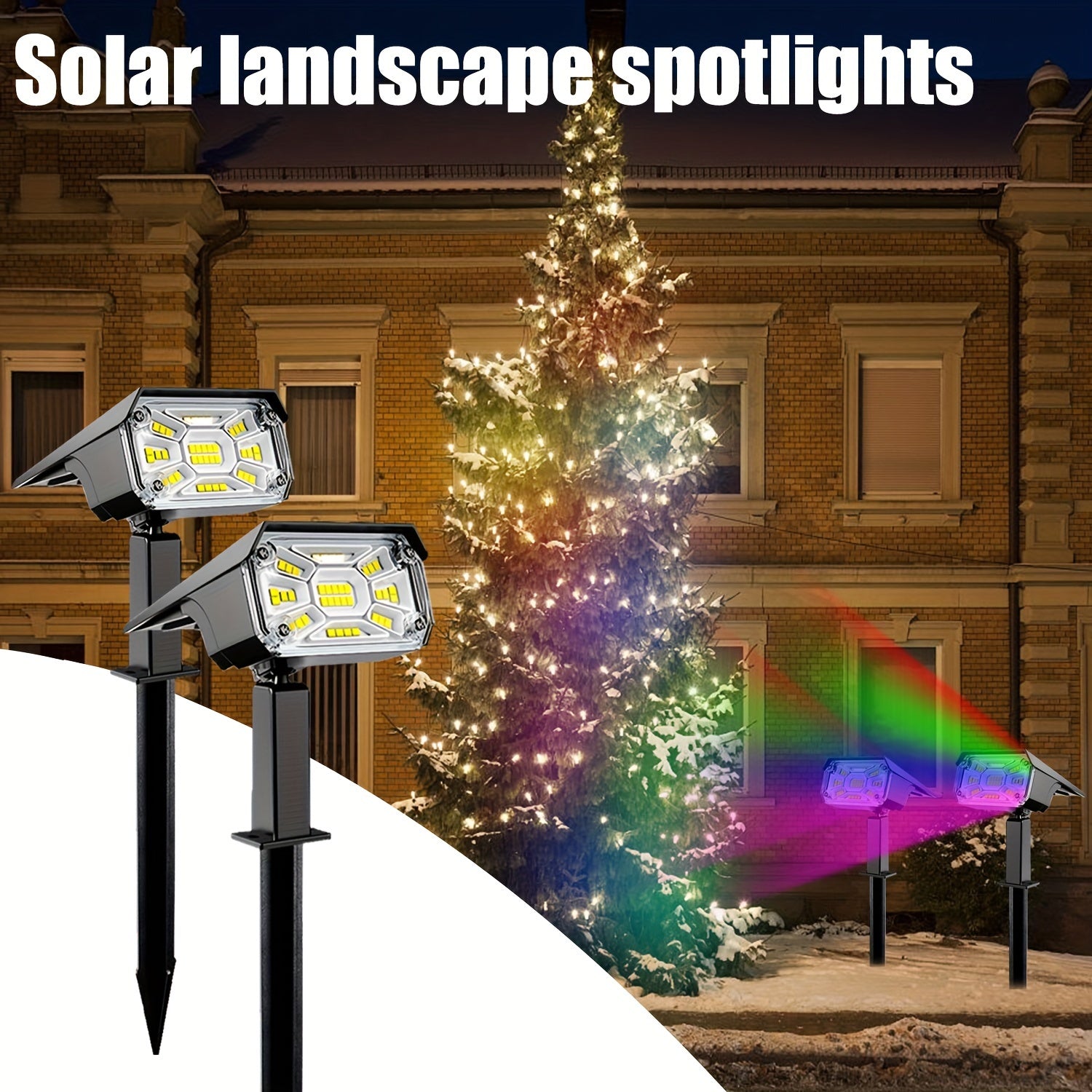 2-Pack 38LED Solar Spotlights - ATSProducts