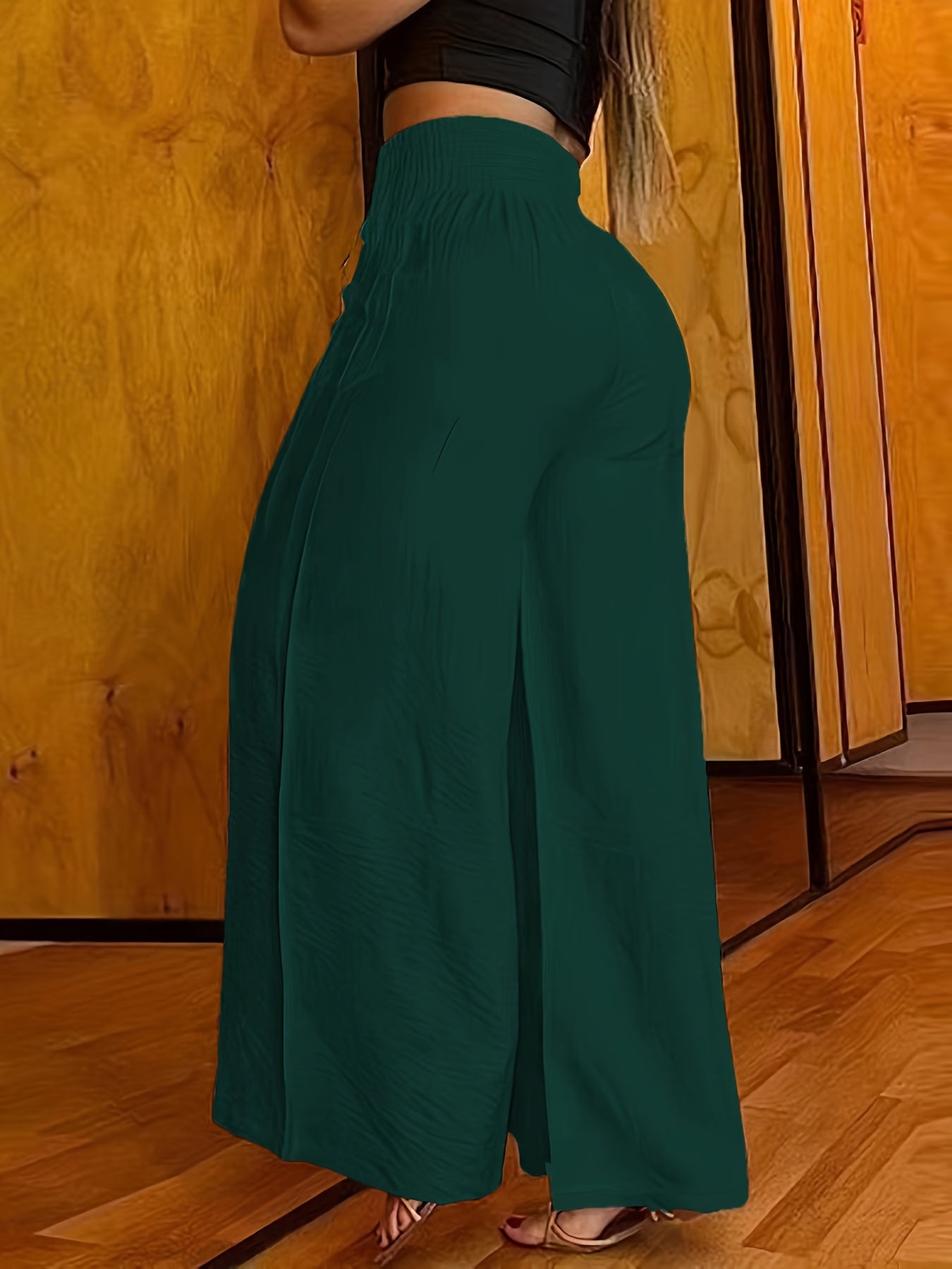 Casual Wide Leg High Waist Pants - ATSProducts