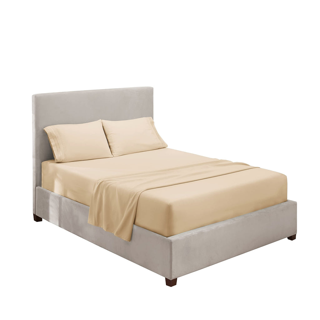 3/4pcs Beige Synthetic Fiber Sheet Set - ATSProducts