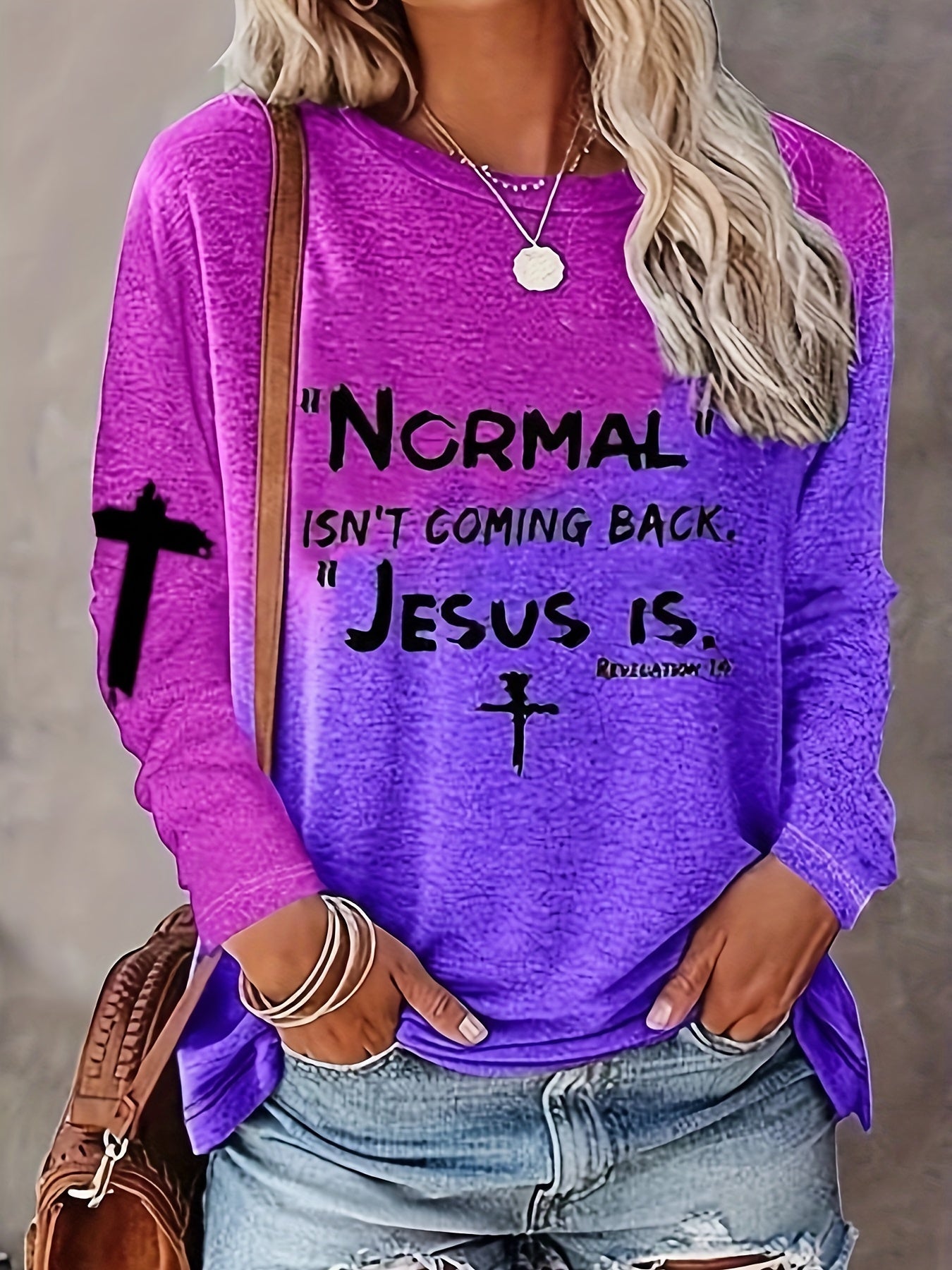 Letter & Heart Print T-shirt - ATSProducts