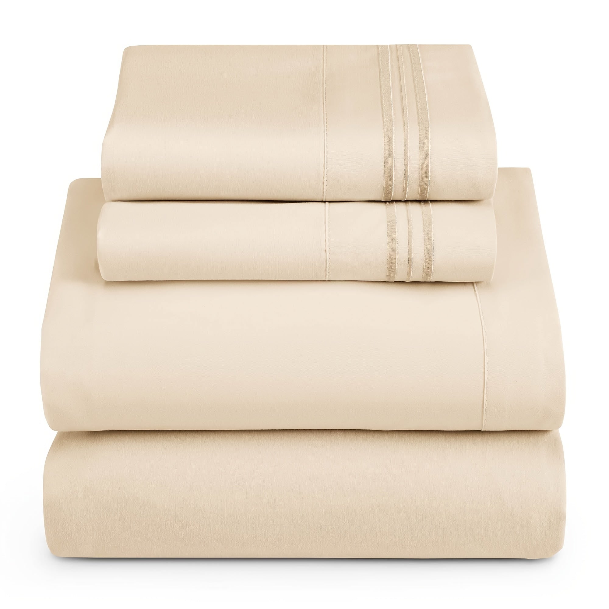 3/4pcs Beige Synthetic Fiber Sheet Set - ATSProducts