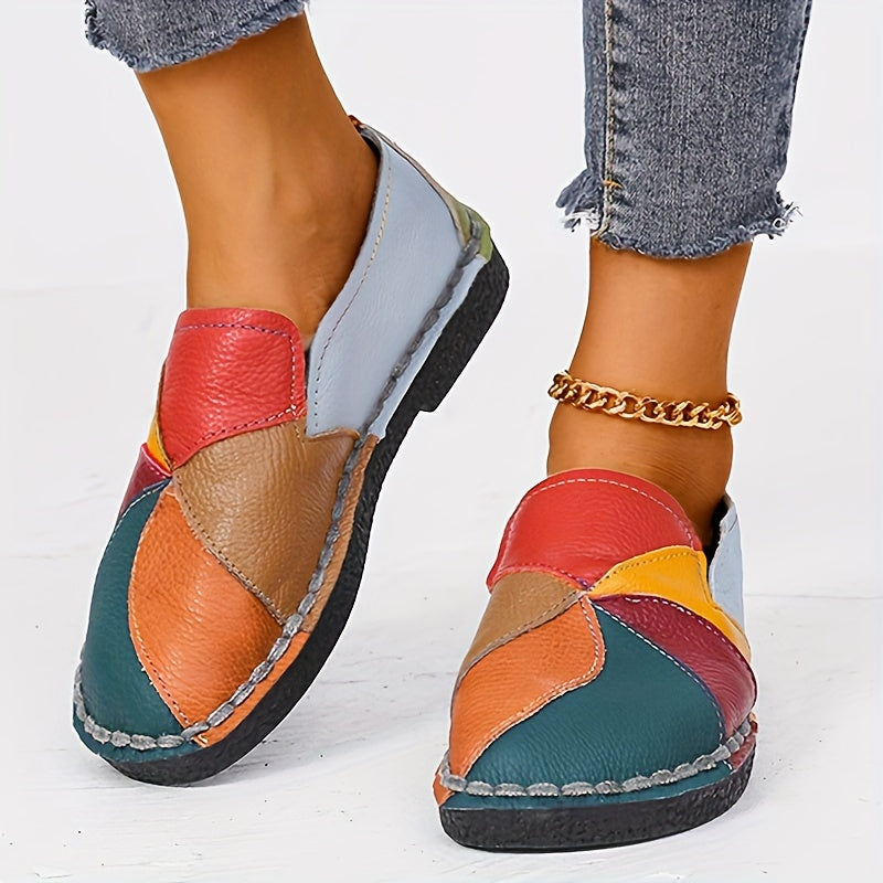 Colorblock Flat Loafers - ATSProducts