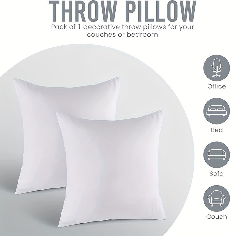 1pc White Bedding Throw Pillows Insert - ATSProducts