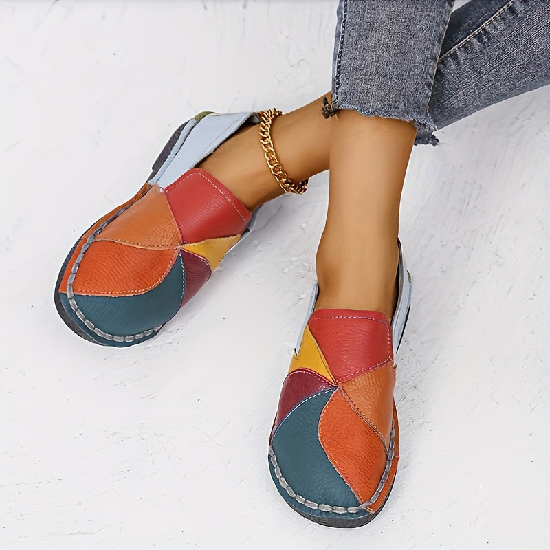 Colorblock Flat Loafers - ATSProducts