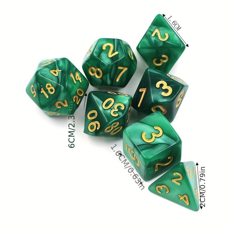42-Piece Vibrant Polyhedral Dice Set - 6 Colors - ATSProducts