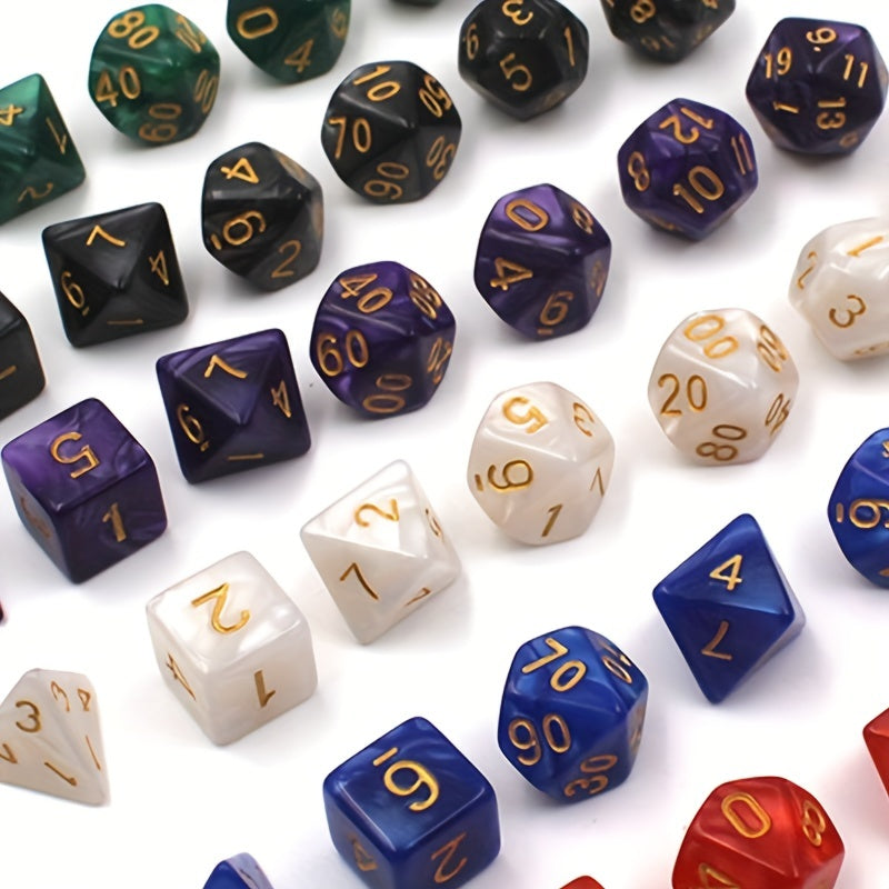 42-Piece Vibrant Polyhedral Dice Set - 6 Colors - ATSProducts