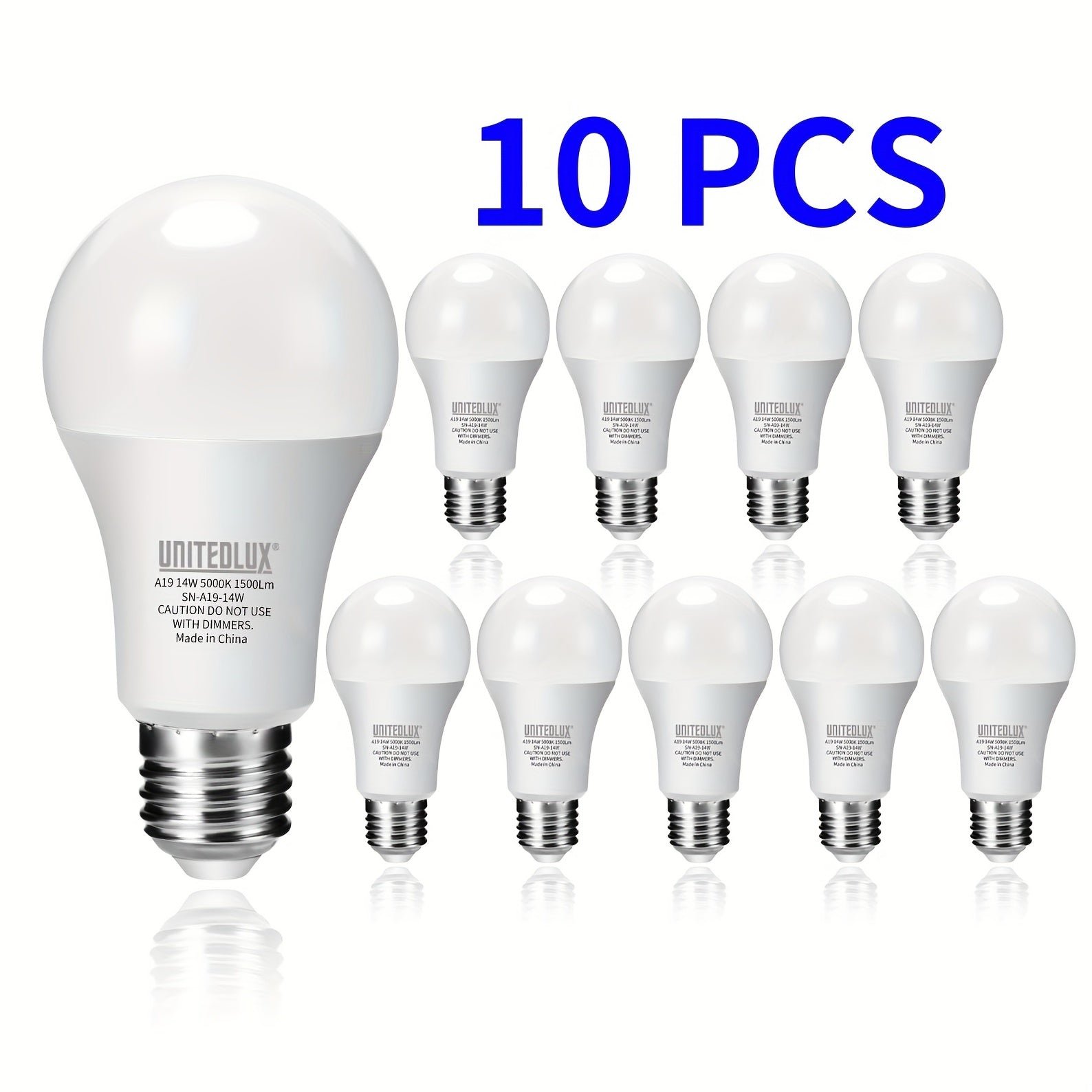 UnitedLux 10pcs LED Light Bulbs 14W (100W Equivalent) - ATSProducts