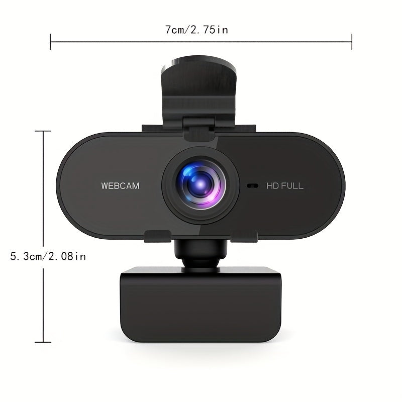 1pc Full HD 1080P Desktop Webcam with Auto Focus, USB Connectivity - ATSProducts