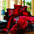 2/3pcs Red Rose Print Bedding Set - ATSProducts