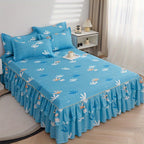 3pcs Tropical Floral Bed Skirt Set - ATSProducts