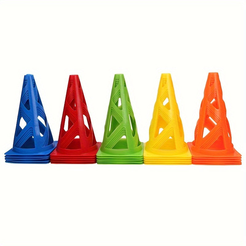 25pcs Multi-Color 9" Hollow Sports Training Cones - ATSProducts