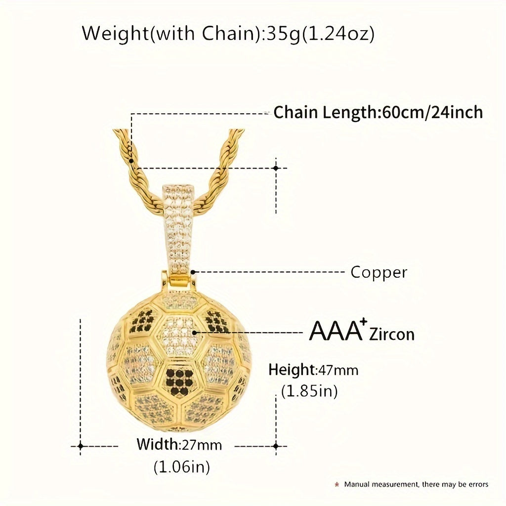 18K Gold Or Silver Plated Soccer Ball Pendant Necklace - ATSProducts