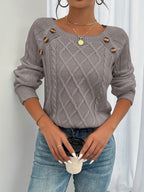 Cable Button Sweater - ATSProducts