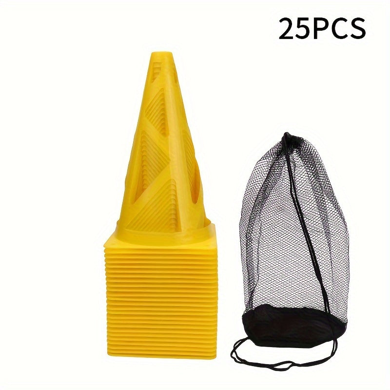 25pcs Multi-Color 9" Hollow Sports Training Cones - ATSProducts
