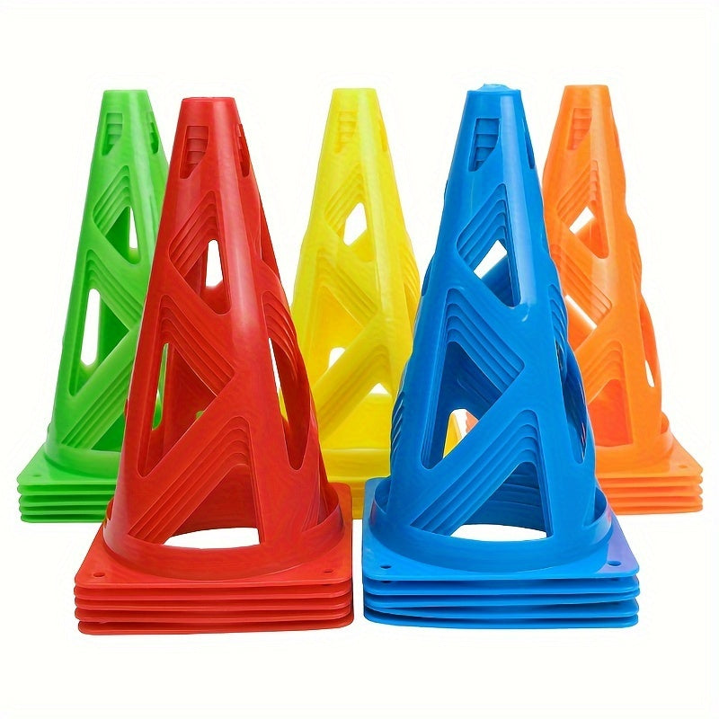 25pcs Multi-Color 9" Hollow Sports Training Cones - ATSProducts